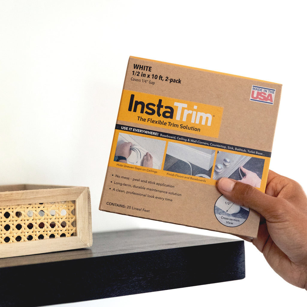 package of white instatrim, 1/2 inch wide