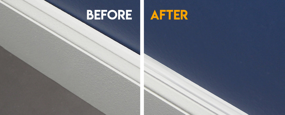 Filling Baseboard Trim Gaps | InstaTrim® Flexible Trim Strips ...