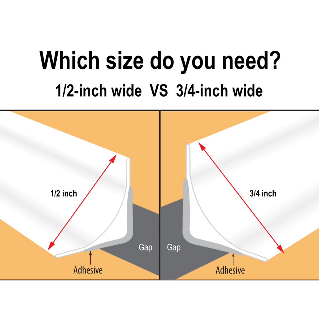 InstaTrim is available in two sizes, half-inch and three-quarter inch wide.