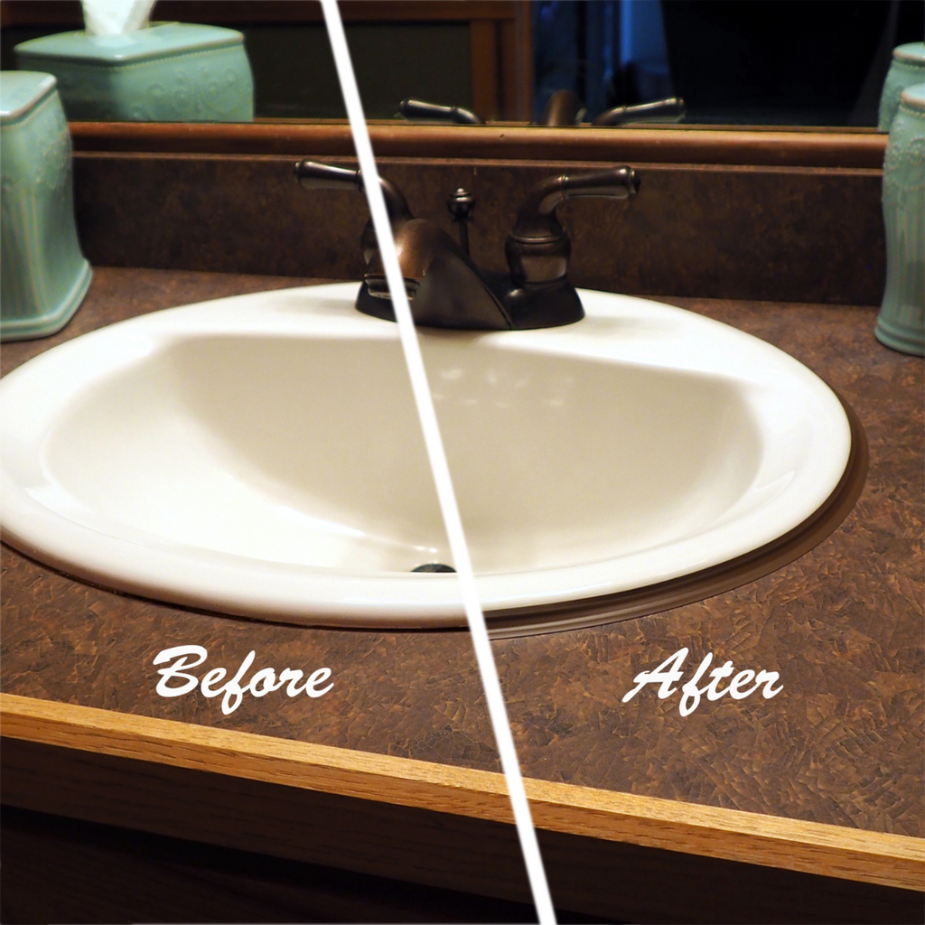 InstaTrim Dark Brown self-adhesive trim strip and caulk strip.