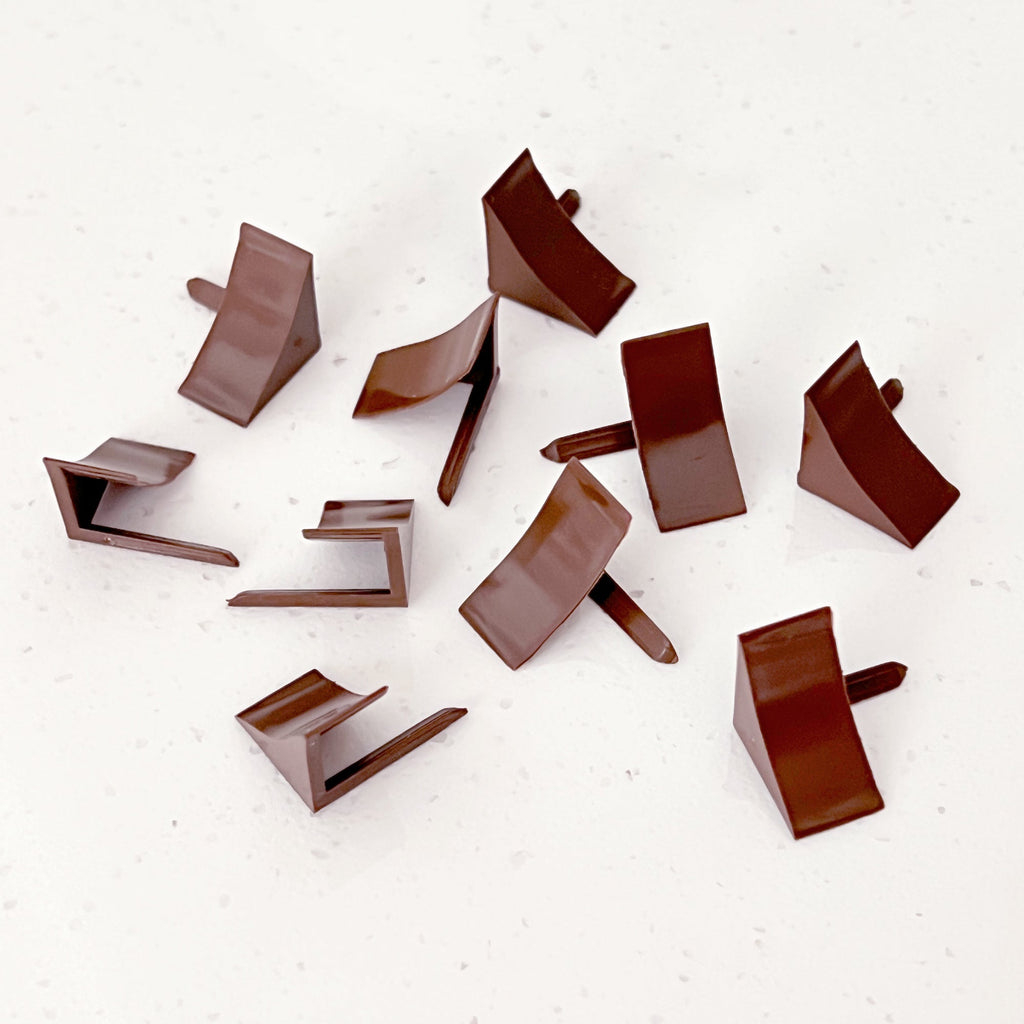 10 pieces of InstaTrim 3/4 inch end caps in brown