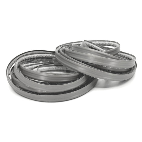 Gray InstaTrim 1/2 inch x 10ft 2-pack flexible trim strips coiled together for clean edging and finishing