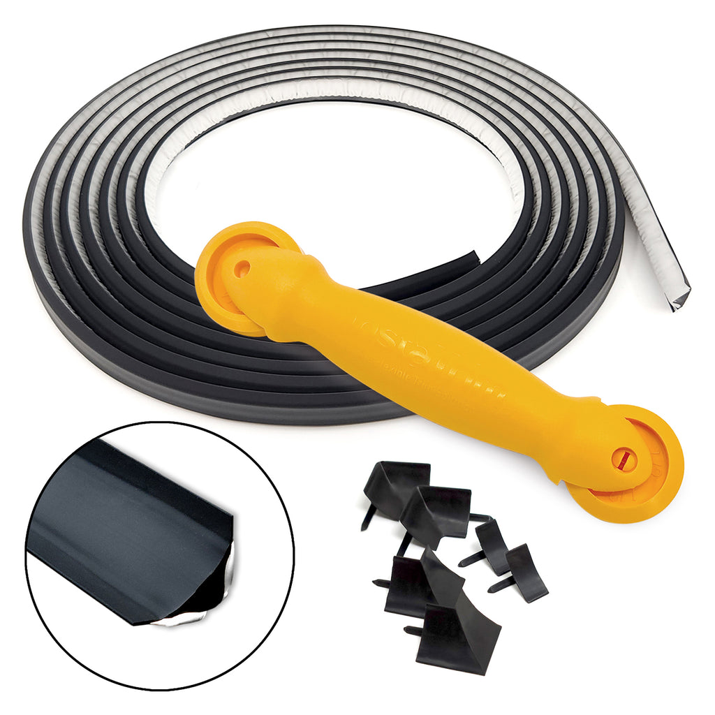 Cover your Crack Bundle - Black Trim 10ft 3/4" trim with Applicator tool and corners