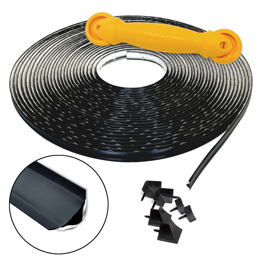Cover your Crack Bundle - Black Trim 50ft 3/4" trim with Applicator tool and corners