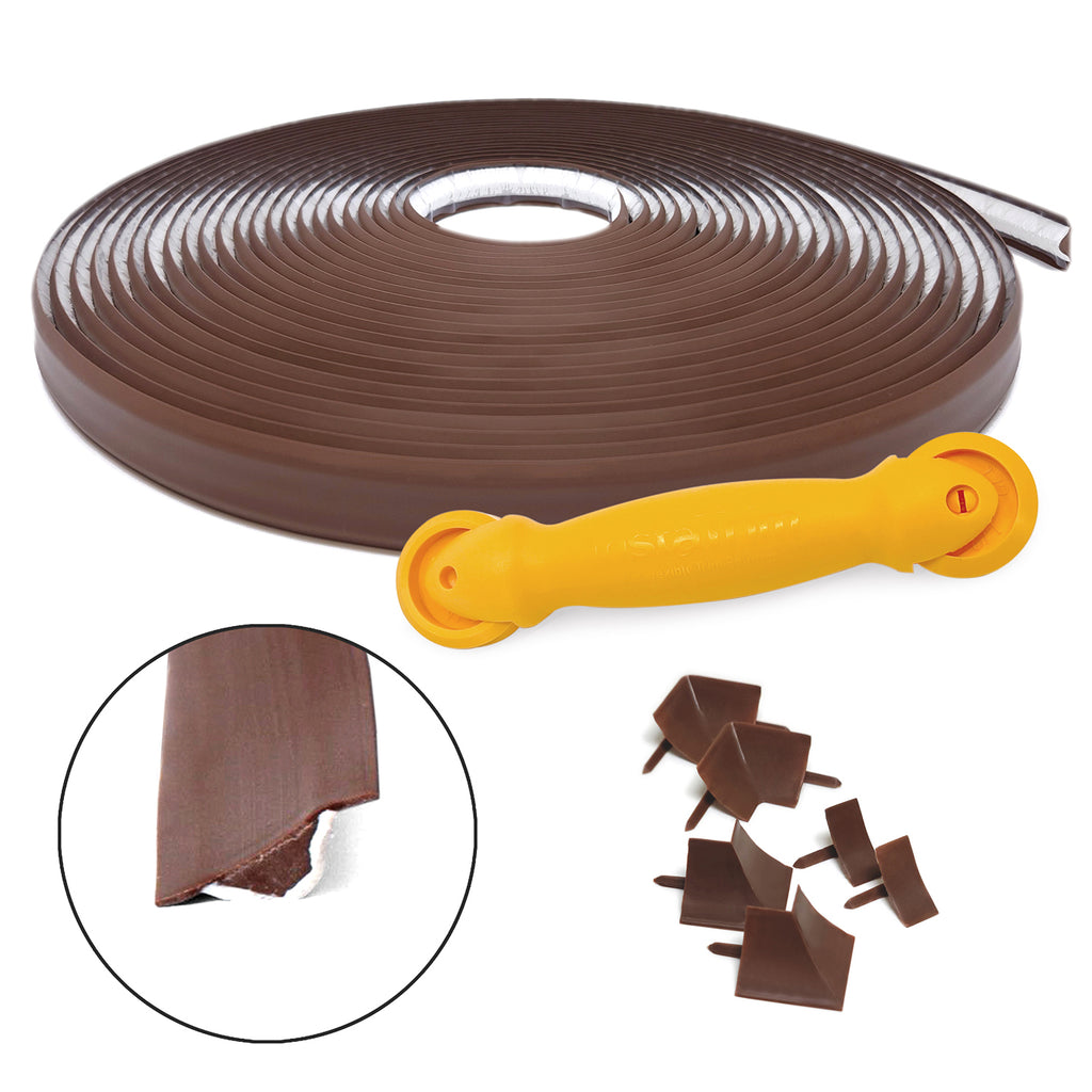 Cover your Crack Bundle - Dark Brown Trim 50ft 3/4" trim with Applicator tool and corners