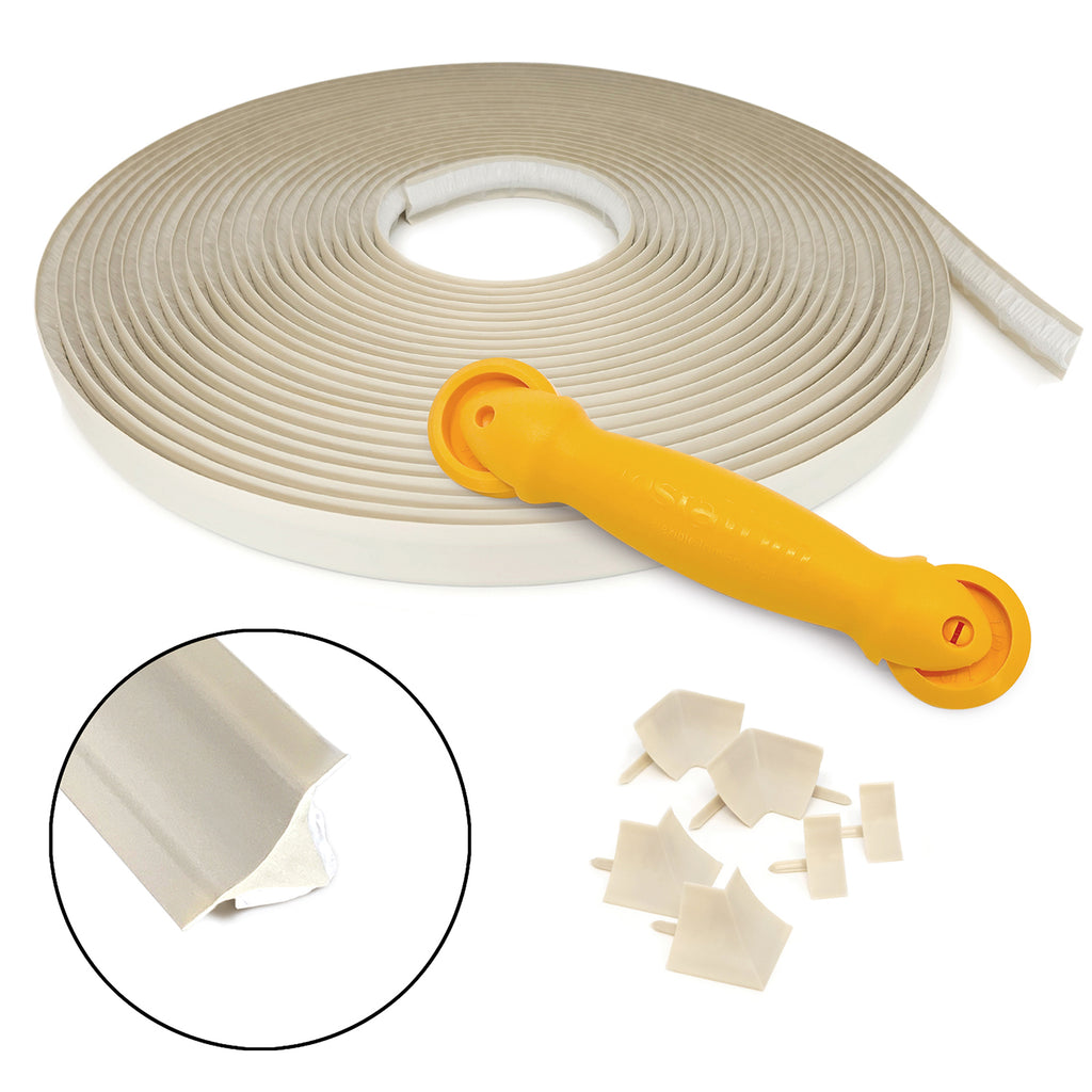 Cover your Crack Bundle - Ivory Trim 50ft 3/4" trim with Applicator tool and corners