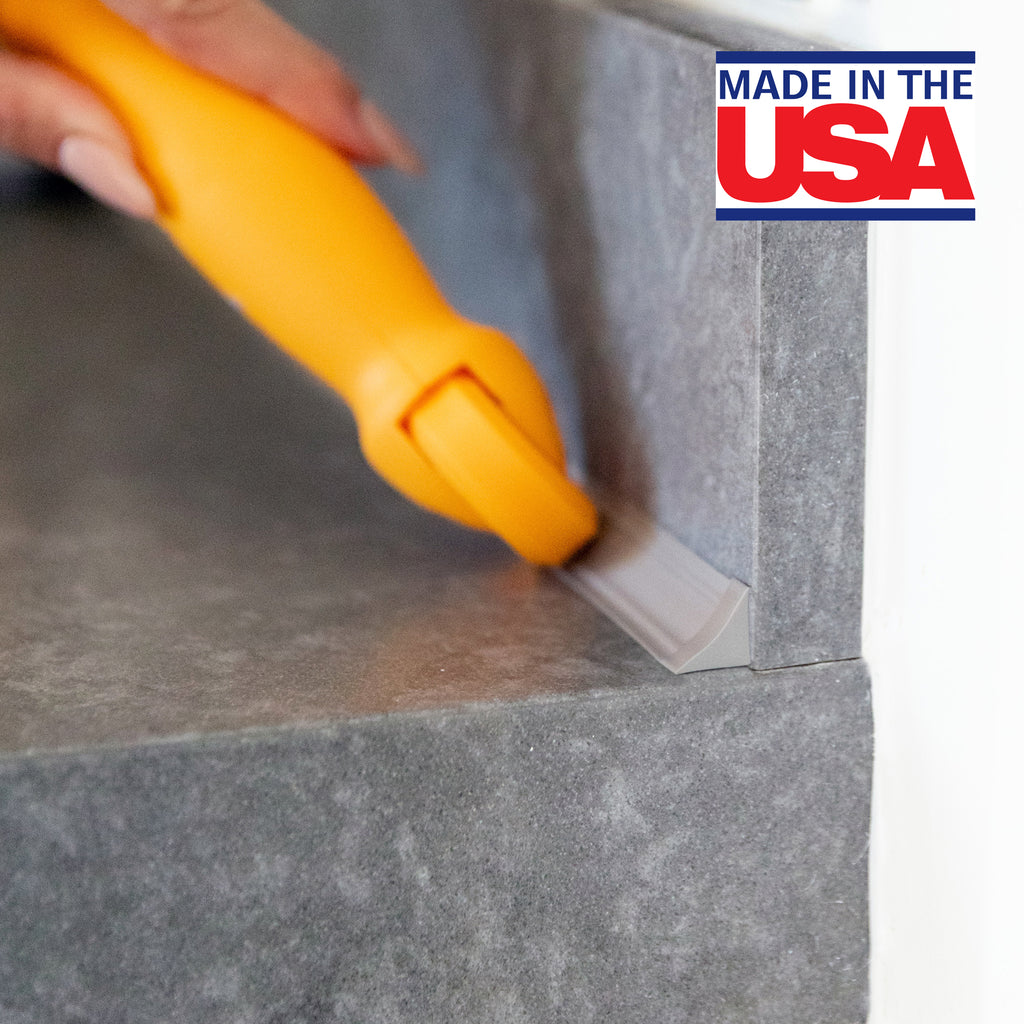 InstaTrim Applicator Tool Made in the USA self-adhesive trim strip and caulk strip. Counter backsplash