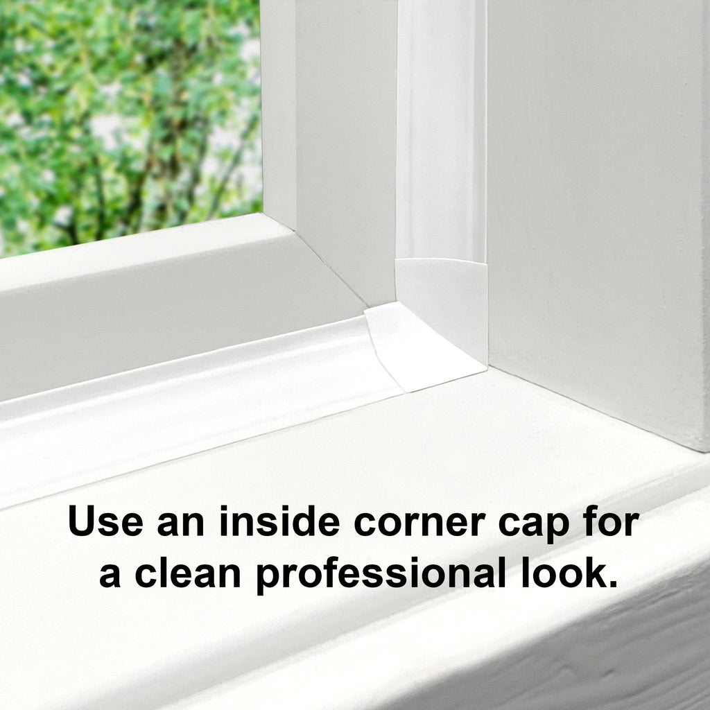 This is how InstaTrim ends and corners look on a window to give you the clean professional finished details
