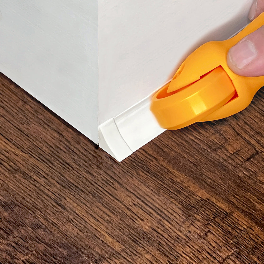 White 6 pack Variety pack of InstaTrim end caps with applicator tool